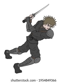 Design of ninja warrior illustration