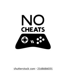 Design of no cheat videogame symbol