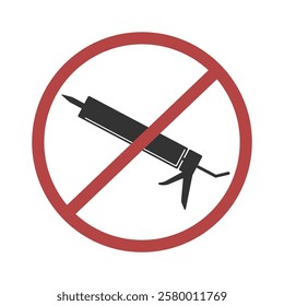 Design of no use sealing tool symbol