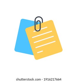 The design of the note stationery flat icon pack vector illustration, this vector is suitable for icons, logos, illustrations, stickers, books, covers, etc.
