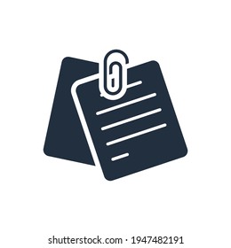 El diseño de la imagen vectorial del icono de glifo de papel, este vector es adecuado para iconos, logos, ilustraciones, pegatinas, libros, portadas, etc.