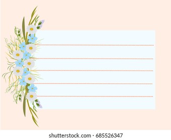 Design notebook with flowers vector illustration