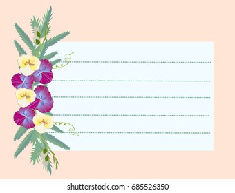 Design notebook with flowers vector illustration