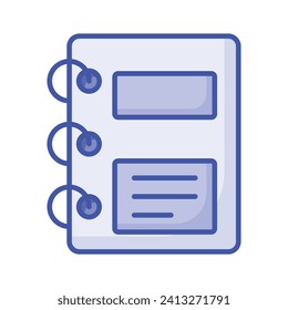 A design of notebook, visually appealing vector of notepad in trendy style