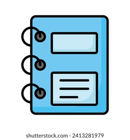 A design of notebook, visually appealing vector of notepad in trendy style