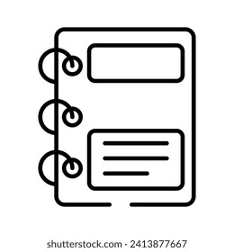 A design of notebook, visually appealing vector of notepad in trendy style