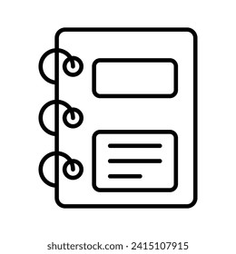 A design of notebook, visually appealing vector of notepad in trendy style