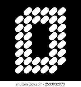 Design number 0 is made of dots (like stones). This letter design also looks minimalist, aesthetic, professional, sporty, unique, and of course very cool.