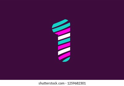design of number 1 one with lines stripe as a logo for a company or business