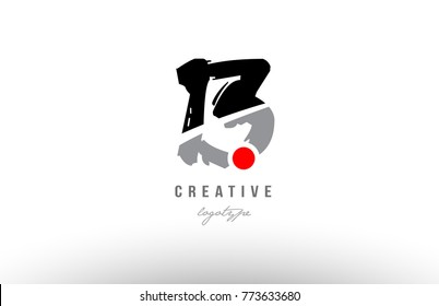 Design of number 13 with grunge style. Black grey color suitable as a logo for a company or business