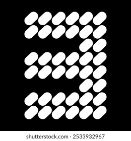 Design number 3 is made of dots (like stones). This letter design also looks minimalist, aesthetic, professional, sporty, unique, and of course very cool.
