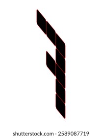Design number '7' italics. Suitable for t-shirts, gamers, baseball, etc. Sports Style.
