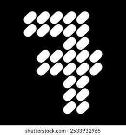 Design number 7 is made of dots (like stones). This letter design also looks minimalist, aesthetic, professional, sporty, unique, and of course very cool.