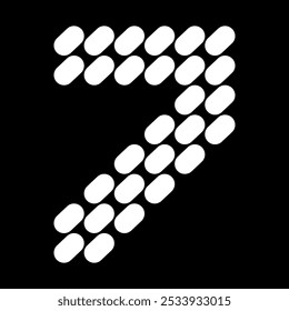 Design number 7 is made of dots (like stones). This letter design also looks minimalist, aesthetic, professional, sporty, unique, and of course very cool.