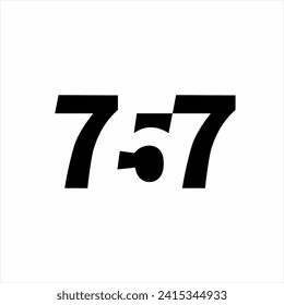 The design of the number 757 is simple.