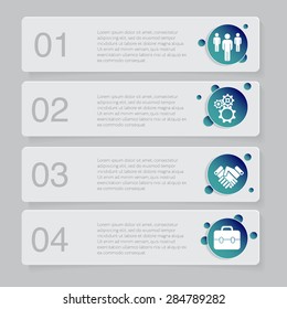 Design number banners template graphic or website layout. With icon