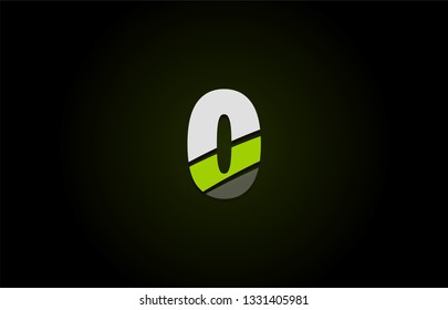 Design of number logo 0 zero with green white and black color icon for a company or business