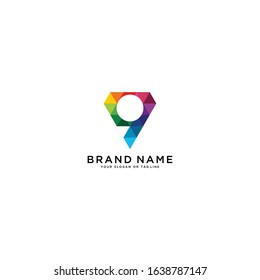 design number nine full color vector template