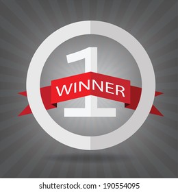 Design Number One  Winner ribbons and badges