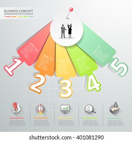Design number options infographics. Vector illustration. can be used for workflow layout, diagram, number options, graphic or website layout.