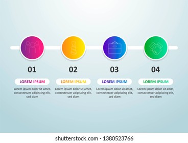 Design with numbers 4 options or steps.