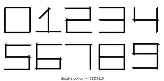 Design numbers set on a white background. Vector art.