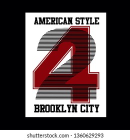 design numbers trendy tee element vintage graphic t shirt print vector typography illustration design