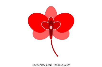 Design Object or Icon Orchid Flower Red
