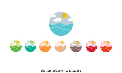design of ocean logo vector illustration