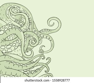 design of octopus creature illustration