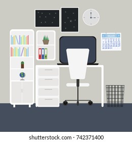 Design for office. Work. Vector illustration. Flat design .