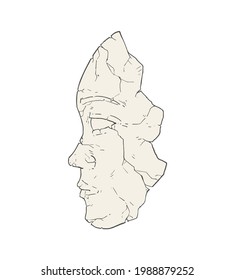 Diseño de la vieja máscara rota
