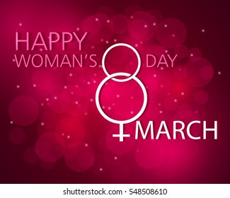 Design omposition Women's Day on a bright background. eps10