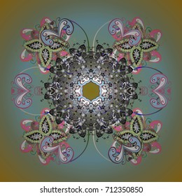 Design on background. Vector illustration. Vector winter pattern. Abstract background with Floral Elements.