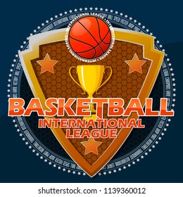 Design on the baskerball theme. For T-shirts, banners and other decorations.
