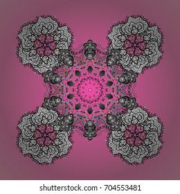 Design on colored background. Abstract background with Floral Elements. Vector winter pattern. Vector illustration.
