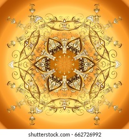 Design on colorful background. Abstract with Floral Elements. Vector winter pattern.