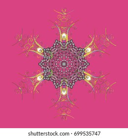 Design on colorful background. Vector winter pattern. Vector illustration. Abstract background with Floral Elements.