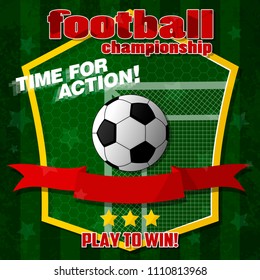 Design on the football theme. For T-shirts, banners and other decorations.
