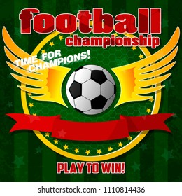 Design on the football theme. For T-shirts, banners and other decorations.
