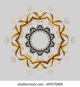 Design on gray background. Vector illustration. Abstract background with Floral Elements. Vector winter pattern.