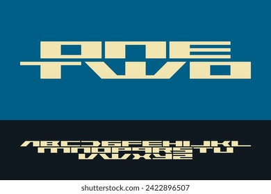 Diseño Uno Dos Tipos De Letra Alfabetización Típografía Letra Texto