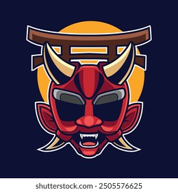 Design Oni Maske Vektor für Ihr Geschenk, T-Shirt, Marke und Merchandise