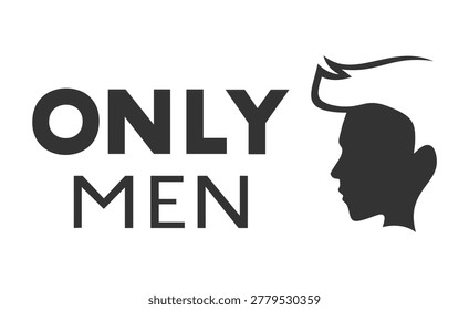 Design of only men message