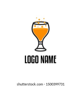 Design an orange drink logo with soda