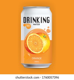 Design of orange juice containing cans