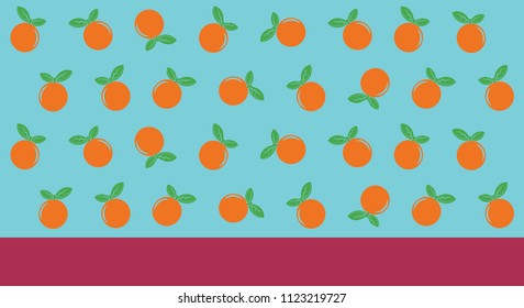 Design of orange on a beautiful background.