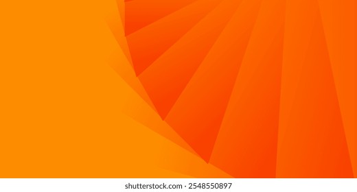 Un diseño de planos naranjas superpuestos que forman una forma de abanico.