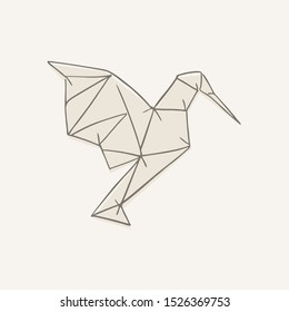 design of origami bird illustration