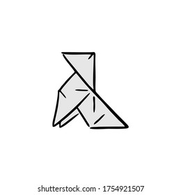 design of origami bird illustration